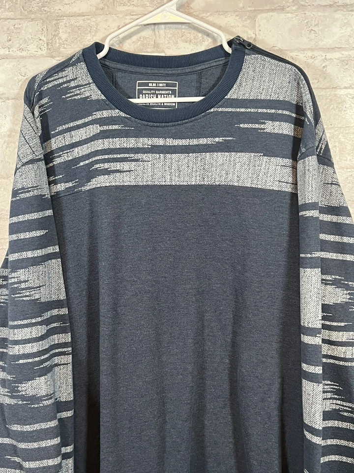 Sudadera Parish Nation Hombre Talla 4XL Azul Polar Manga Larga Cuello Redondo Foto 3 de 4