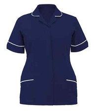 Tulip Navy & White Ladies Classic Tunic Size 10  CHLT1 NEW! **Free Uk Delivery**