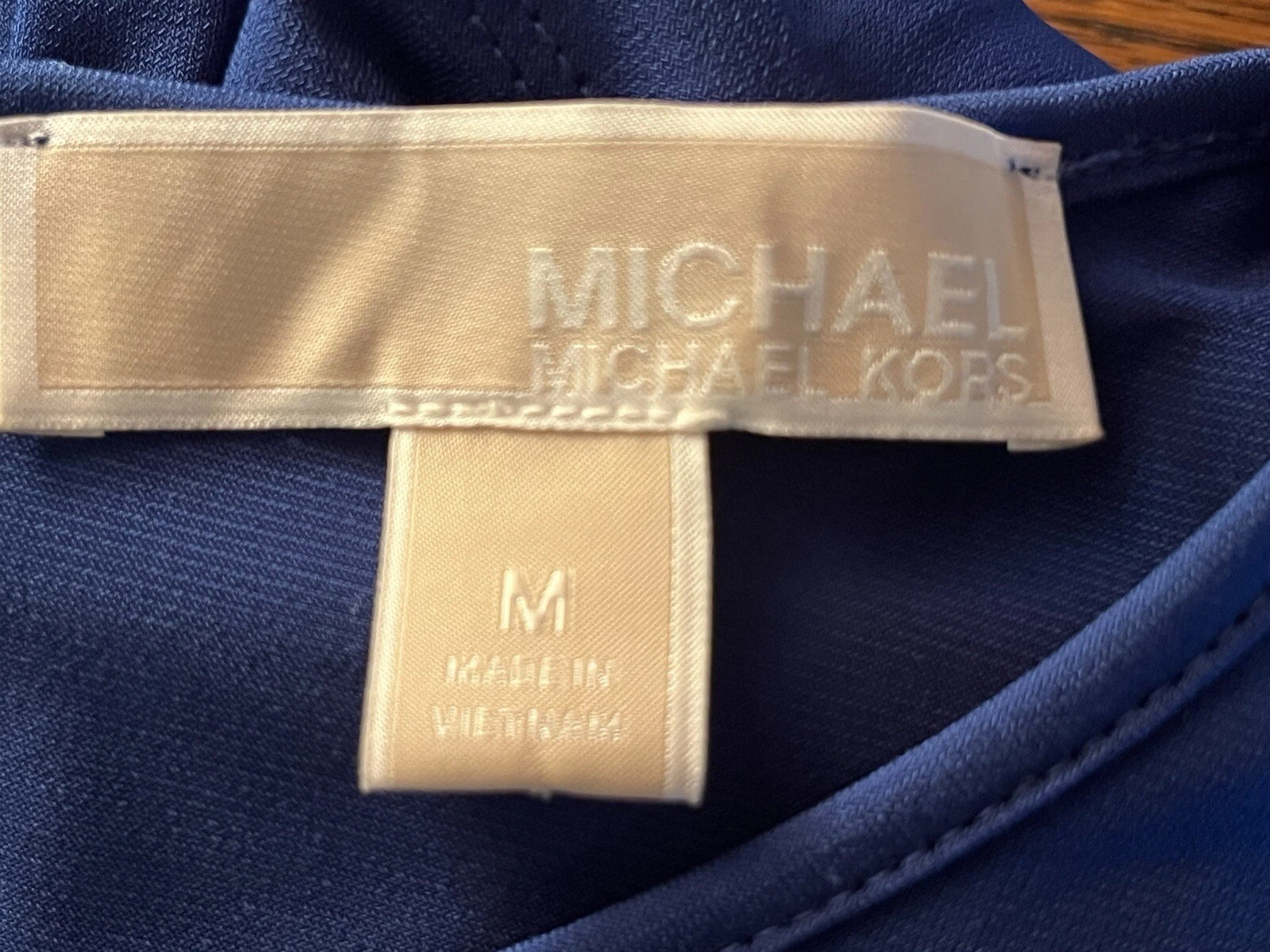Abito MK Michael Kors scollo a V blu TG M cocktail vacanze Capodanno