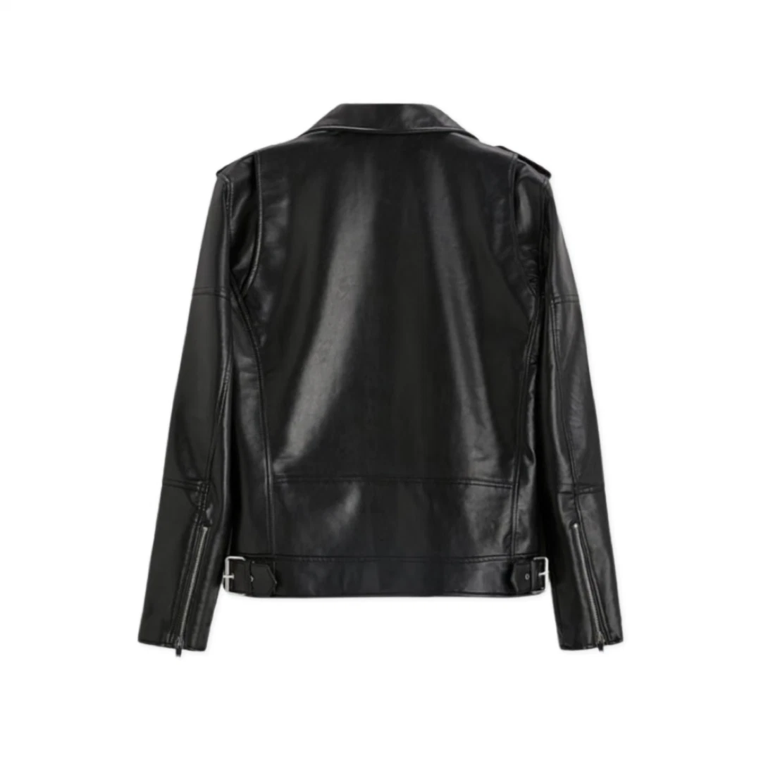 ZARA MAN FAUX LEATHER BIKER JACKET SIZE MEDIUM COLOR BLACK