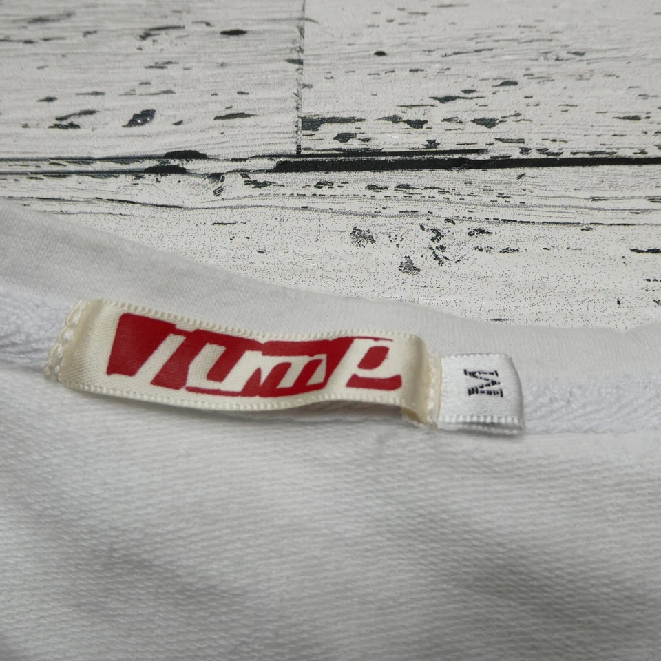 VINTAGE Jump To It Shirt Womens Medium Est. 2003 Long Sleeve Boxy Crop Retro 80s - Image 3 of 4