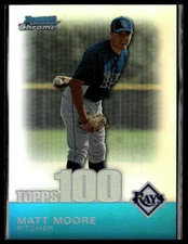 2010 Bowman Chrome #TPC74 Matt Moore Topps 100 Prospects Refractors #/499