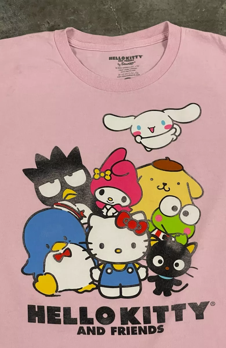 Hello Kitty Summer Cartoon Clothes For Fashion Women Oversize