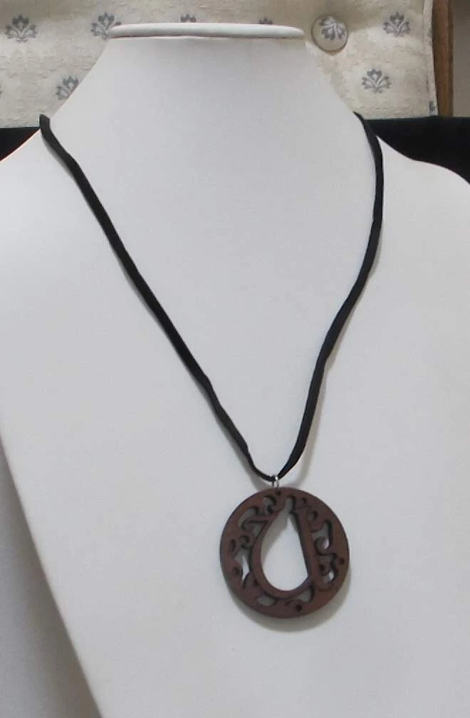 Wooden hotsell monogram necklace
