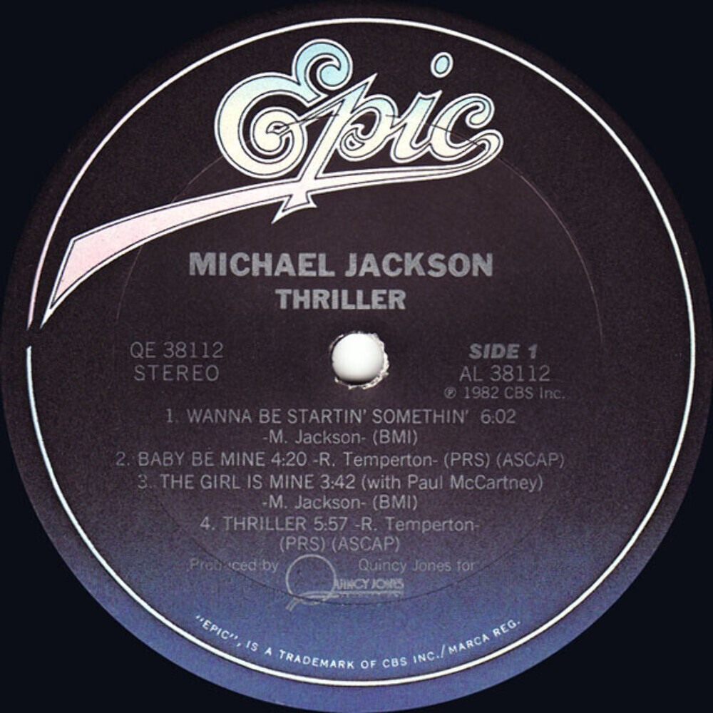 Michael Jackson - Thriller - Epic - QE 38112 - LP, Album, Pit
