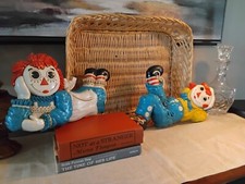 Vintage 1977 Raggedy Ann And Andy Nursery Wall Plaques