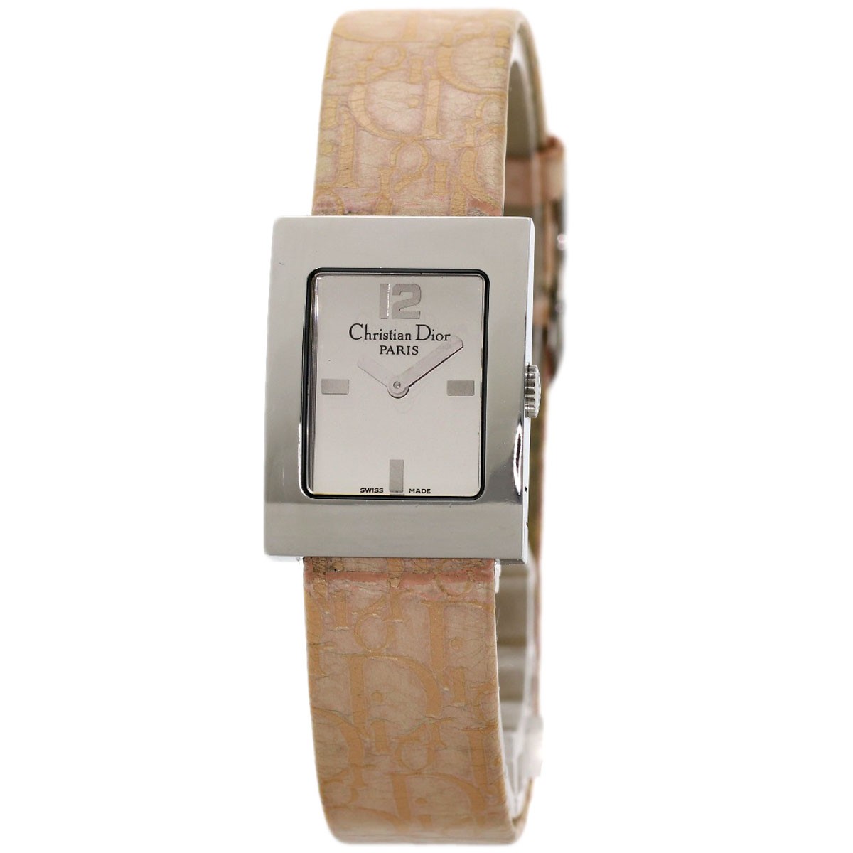 ChristianDior D78-109 シェル文字盤 Christian Dior D78-109 Pink Shell Trotter Strap Watch Womens From