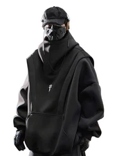 Niepce Men’s Japanese Streetwear Hoodie Nexus Sweatshirt with Design