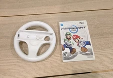 Mario Kart Wii (Nintendo Wii, 2008) w/Inserts and Manual. Complete With Wheel