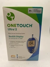 One Touch Ultra 2 Blood Glucose Monitoring System Kit 07/31/2029 New
