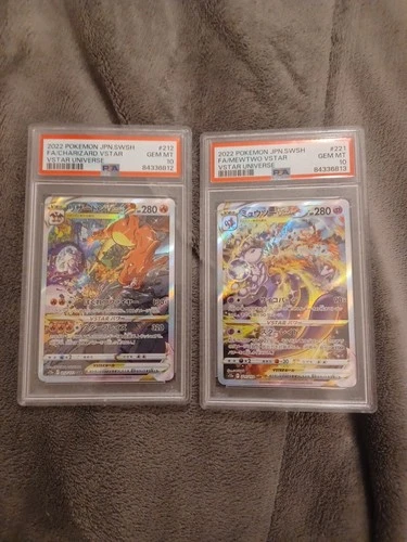 Charizard 212/172 Mewtwo 221/172 PSA10 SAR VSTAR Universe Sequential Set