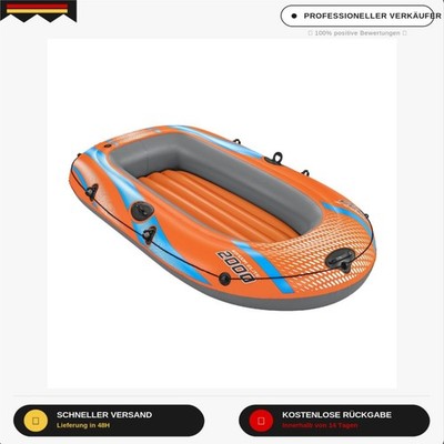 Inflatable Boat Kondor Elite 2000 One Man Raft Heavy Duty Handles Interlocking V
