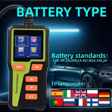 12V 24V Car Battery Tester Truck Battery Analyzer Cranking Charging Voltage Test