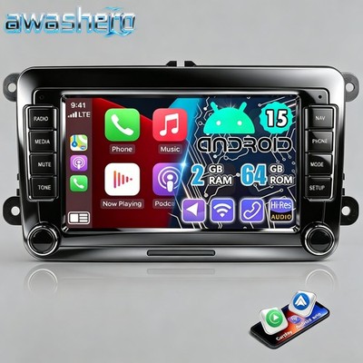Für VW Golf 5 6 Plus Touran Caddy Jetta Autoradio Android 15 Apple Carplay WiFi