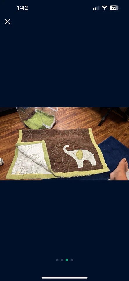 Juego de ropa de cama para niños pequeños/cuna con elefantes Foto 3 de 4