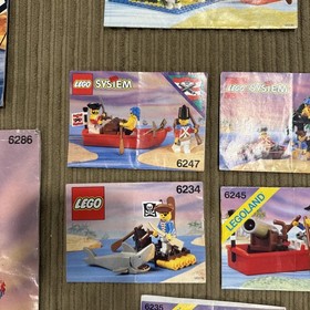 Lot Of 8 Lego PIRATES Manuals 🔥Skull's Eye Schooner 6286 Instruction 6268, 6234