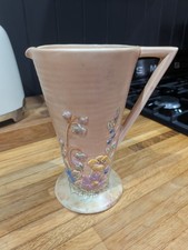 Price Brothers Sandon Springtime Art Deco Floral Jug Vase. VGC