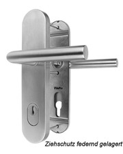 Edelstahl Schutzbeschlag für Haustüren Drücker / Drücker mit Zylinderabdeckung