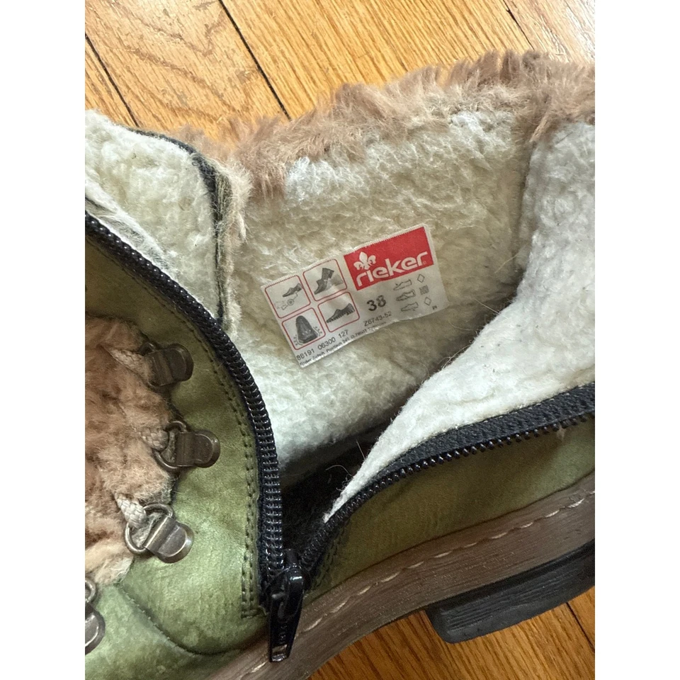 Rieker Women’s Olive Ankle Boots Size US 7.5 EU 38 - Image 3 of 4