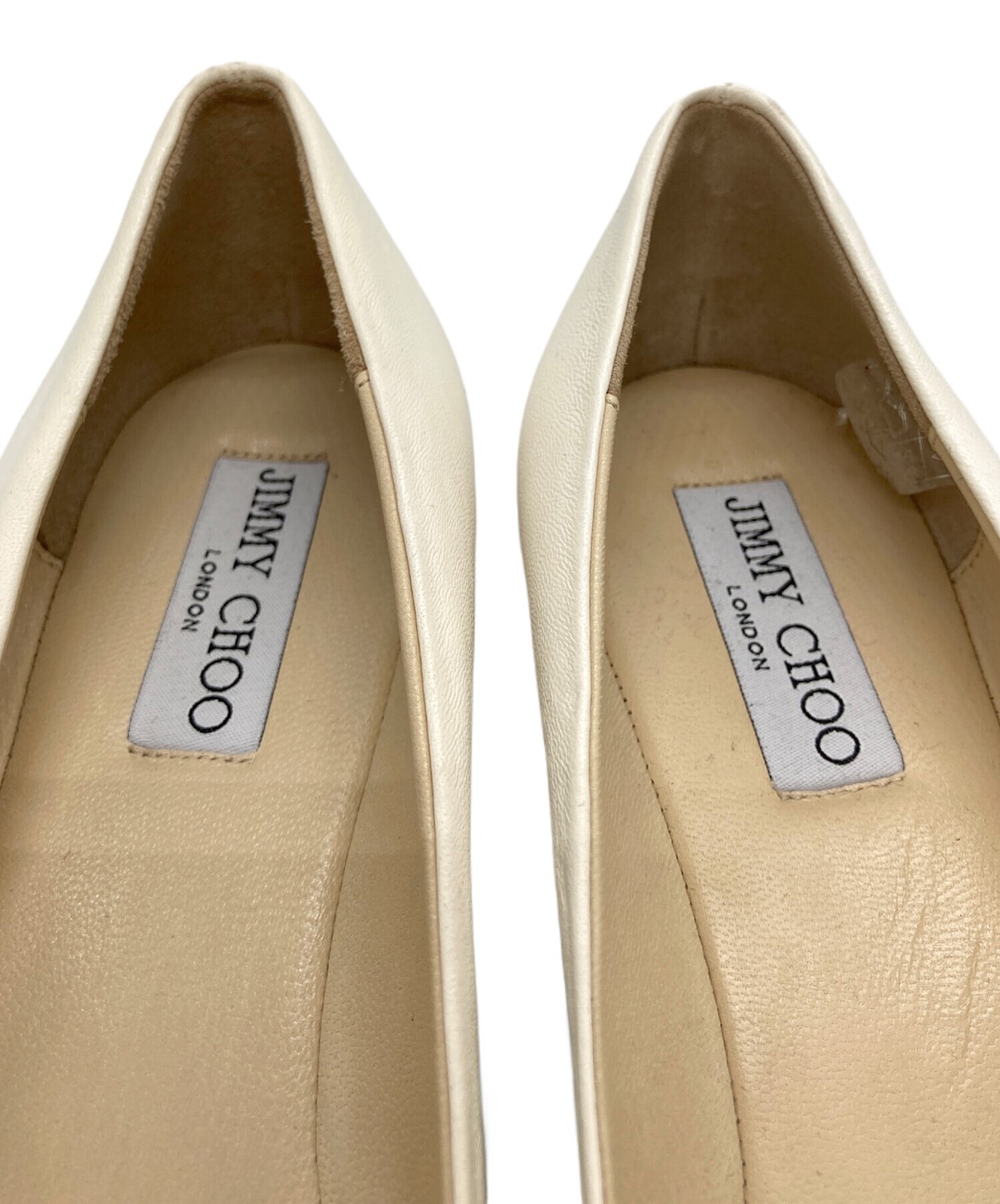 JIMMY CHOO Python Toe Flat Pumps/ White/ Size 38 - image 6