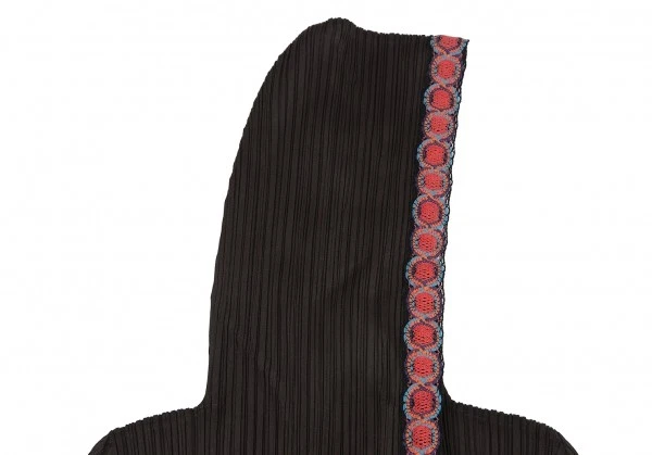 PLEATS PLEASE Lace Piping Hooded Cardigan Size 3(K-128394) - Image 4 of 4