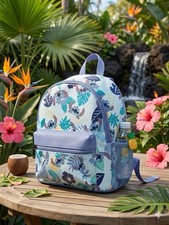 Disney Lilo Stitch Mini Backpack By Bioworld Purple And Blue 11"x9" NWOT