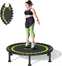 Foldable Mini Trampoline for Kids  Adults - 440Lbs Capacity Indoor Fitness