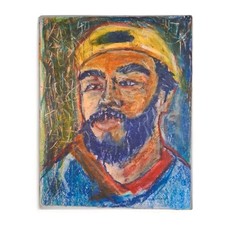 Portrait painting original signed By Artists COA/OOAK ABSTRACT 9"X 11"