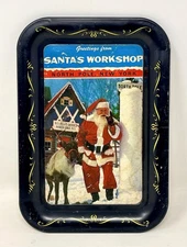 RARE Vintage SANTA’S WORKSHOP North Pole, New York Small Trinket Tray! CHRISTMAS