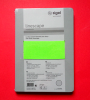 Sigel Notizbuch Linescape, Din A5, Liniert, Grau/NeongrüN 148X213Mm, Hardcover