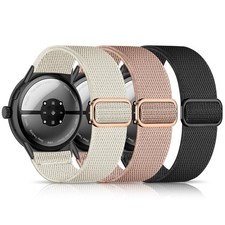 Tovimall Nylon Bands for Google Pixel Watch 4/3 45mm - Adjustable, Elastic Strap