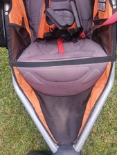 BOB Revolution SE Single  Stroller FABRIC SEAT Cloth ORANGE GRAY AND BLACK