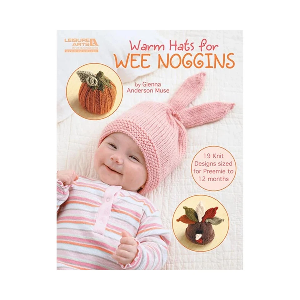 Warm Hats For Wee Noggins: knitting pattern book pumpkin turkey beanies reindeer - Image 4 of 4