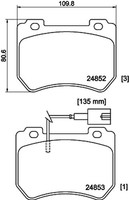 Bremsbelagsatz Scheibenbremse Hella Pagid 8DB 355 014-651 FüR Brera Spider 159