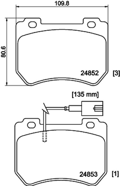 Bremsbelagsatz Scheibenbremse Hella Pagid 8DB 355 014-651 FüR Brera Spider 159-image