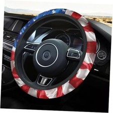 Steering Wheel Cover for Women Anti-Slip Car Steering Wheel Protective USA Flag