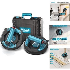 8" Vacuum Suction Cup Lifter 2-Pack 440lb Heavy Duty Glass Tile Granite Lifting