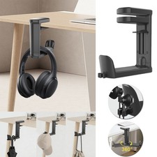 PC Gaming Headset Holders Headphone Storage Stands Adjustable Under Desk Hanger