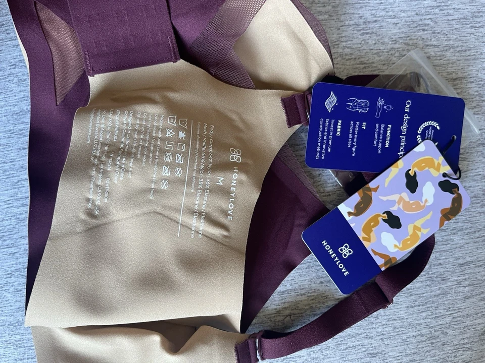 Honey Love Lift Wear Crossover Bra Color Fig Size Medium - Image 4 of 4