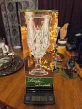 New 2 Piece Crystal Hurricane Candle Holder/Lamp In Original Box