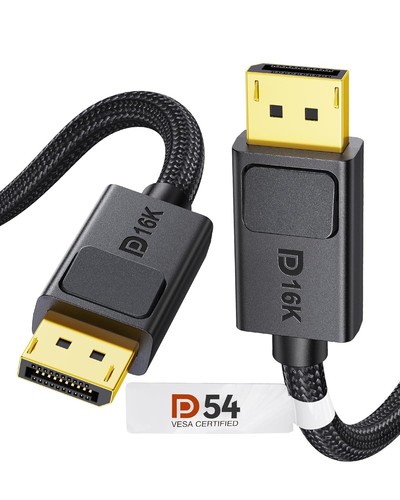 High-Speed 54Gbps DP 2.1 Cable - 10FT with Dynamic HDR and Audio Pass-through - Picture 3 of 10