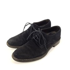 Lottusse Derby Schuhe Herren Gr. EU 40 UK 6,5 Blau Velours Leder Schnürschuhe