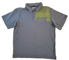Boy Size Large Nike Golf Dri-Fit Gray Short Sleeve Polo Shirt