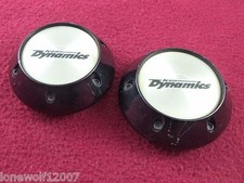 Team Dynamics Wheels Gloss Black W Beige Logo Custom Wheel Center Caps Set Of 2