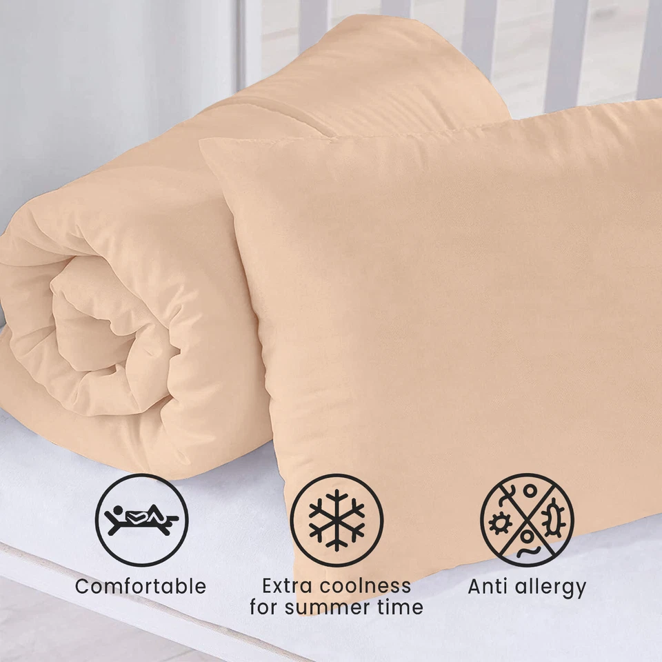 Juego de ropa de cama edredón y almohada sin funda para cuna - antialérgico bebé niño pequeño - Imagen 3 de 4