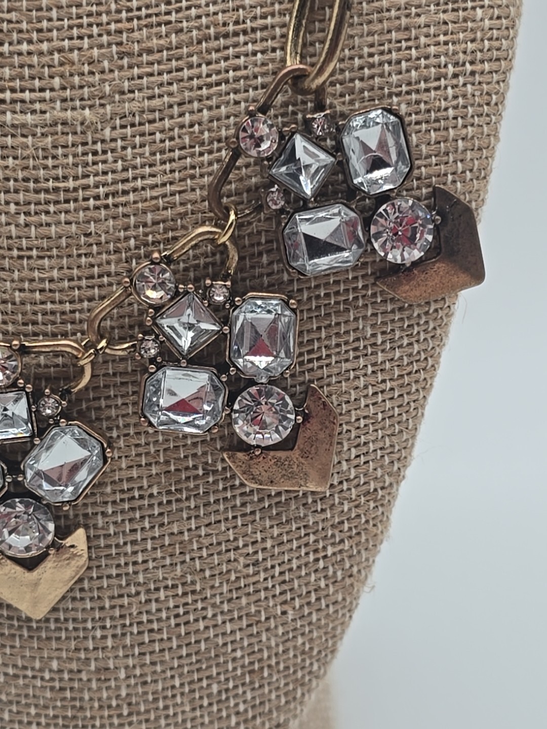 Plunder Chunky Rhinestone Statement Necklace - Go… - image 5