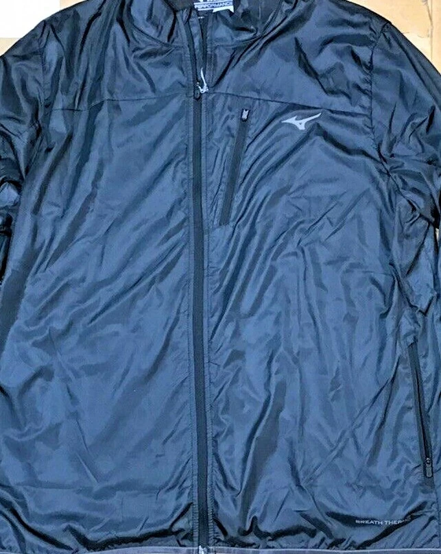 Chaqueta Mizuno Breath Thermo FZ negra G25 para hombre Foto 2 de 4