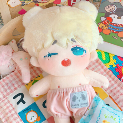 20cm KPOP Bangtan Boy Plush Blond V Doll Toy TaeHyung Original