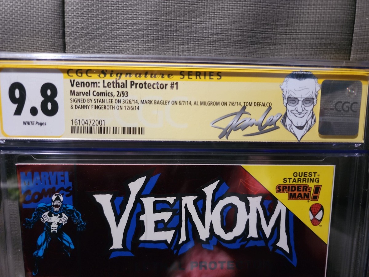 Marvel Comics Venom Lethal Protector 1 CGC 9.8 SS Signed By Stan