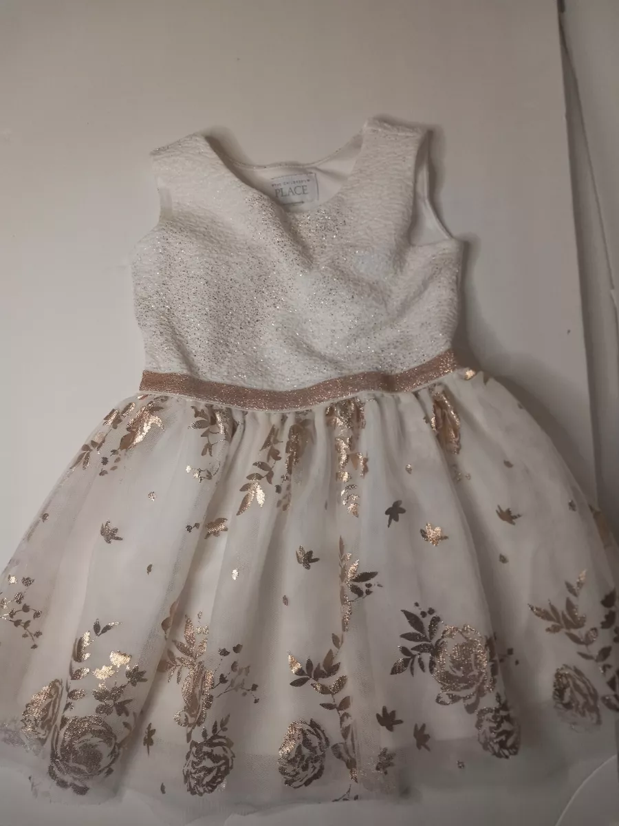 EASTER Dresses Baby Girl ClothesWhite and Rose Gold Dress with